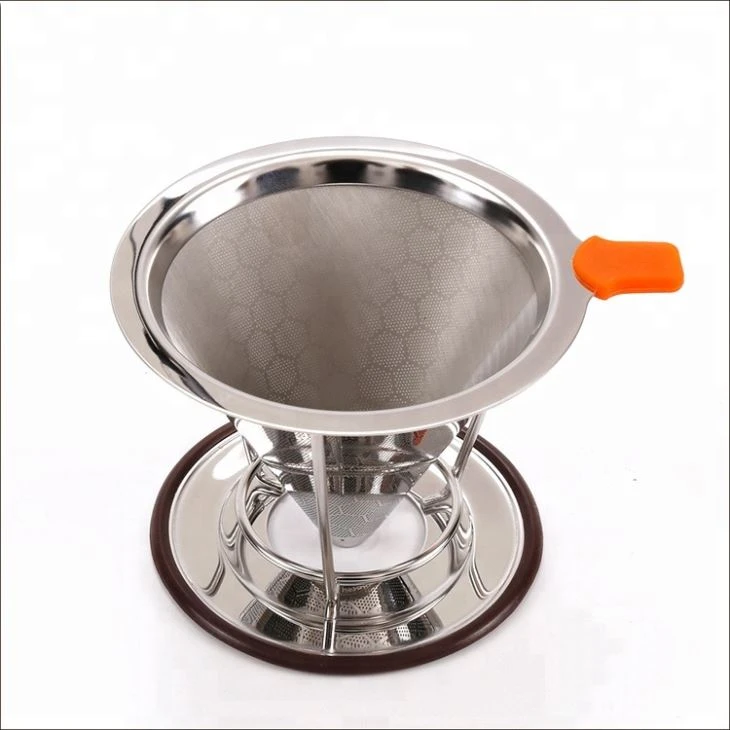 Reusable Stainless Steel Pour Over Coffee Filter With Removable Cup Stand