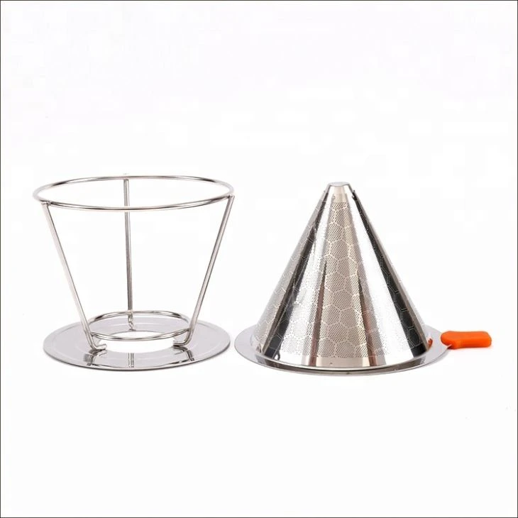 Reusable Stainless Steel Pour Over Coffee Filter With Removable Cup Stand